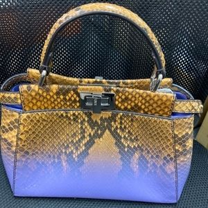 Exotic Fendi python and Impressive clean Peekaboo bag